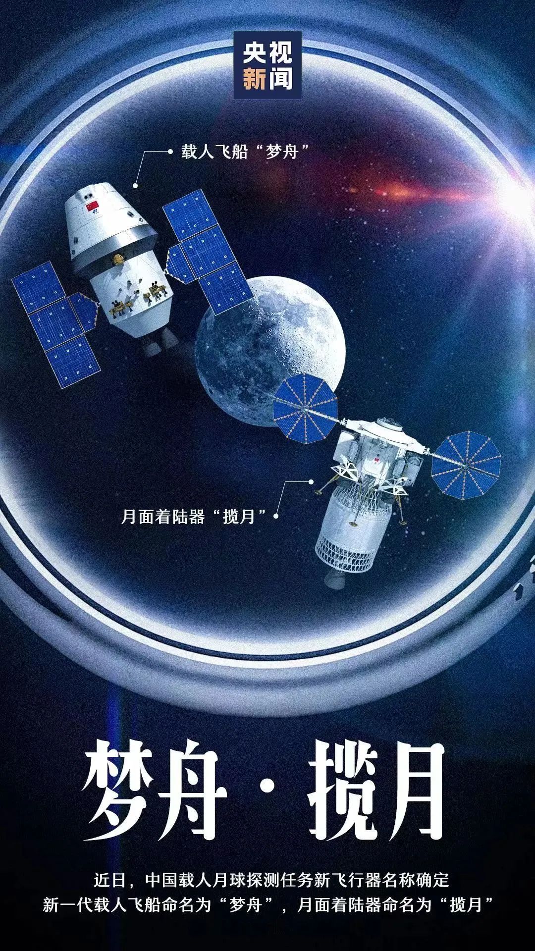 China anuncia la nave espacial tripulada Mengzhou y el aterrizador lunar Lanyue.